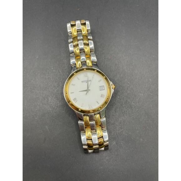 Wittnauer JV8223-9514 Men's Two Tone Gold & Silver SS Swiss Quartz Watch - Picture 16 of 16